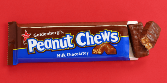Goldenberg's Peanut Chews candy bar